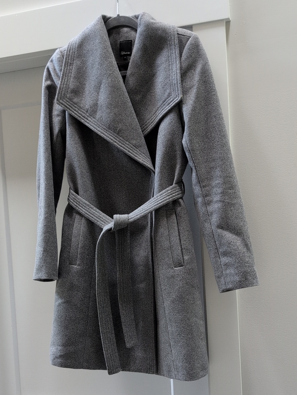 Reitmans Gray Wool-Blend Coat with Shawl Collar S